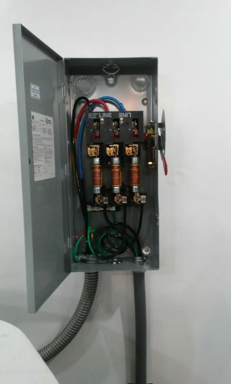 Three-phase disconnect switch installed for Electrical Wiring & Rewiring in Sixteen Mile Stand