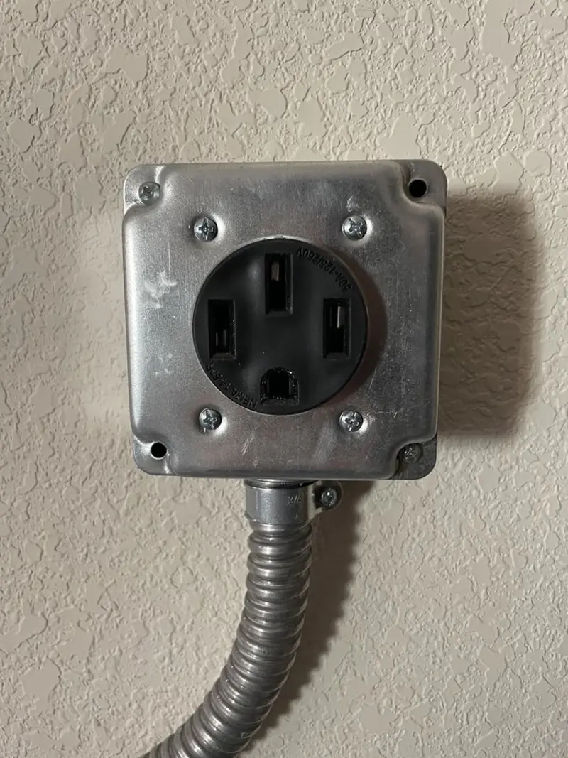 NEMA 14-50 outlet installed for Smart Home Electrical in Sixteen Mile Stand